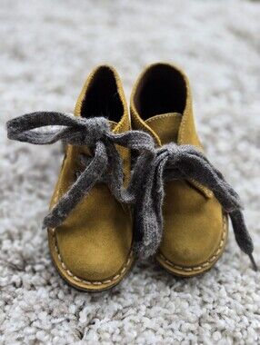PEPE Children Shoes Mustard Suede Boots – Made in Italy – Size 22